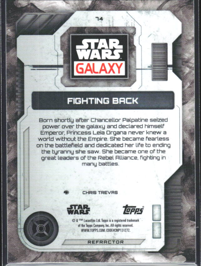 2026 Topps Star Wars Chrome Galaxy #74 Fighting Back Refractor - baksida