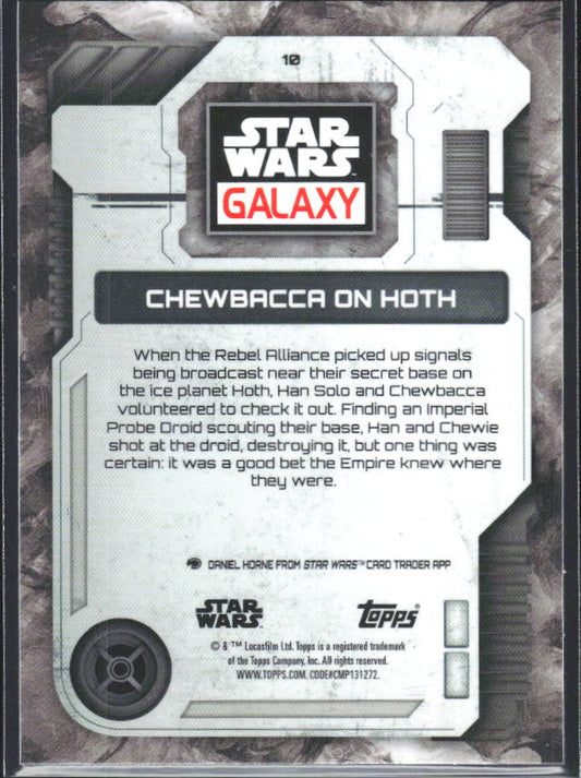 2026 Topps Star Wars Chrome Galaxy #10 Chewbacca on Hoth - baksida