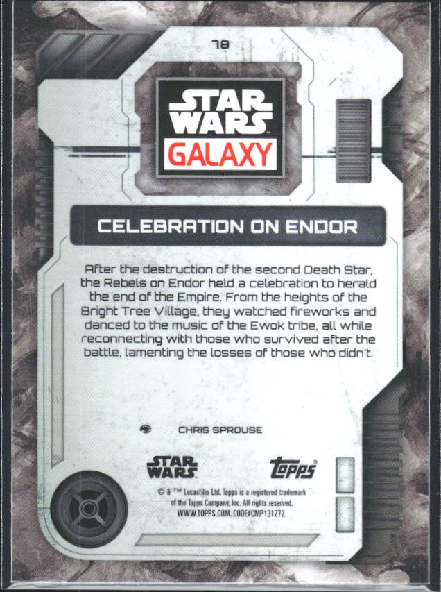2026 Topps Star Wars Chrome Galaxy #78 Celebration on Endor - baksida