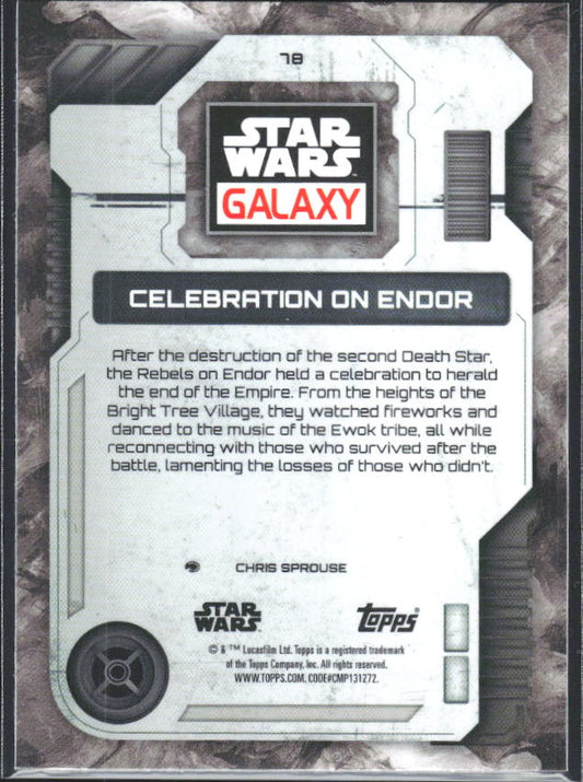 2026 Topps Star Wars Chrome Galaxy #78 Celebration on Endor - baksida