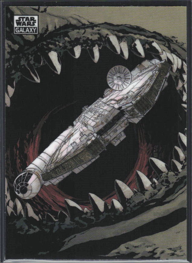 2026 Topps Star Wars Chrome Galaxy #40 The Falcon Escapes - framsida