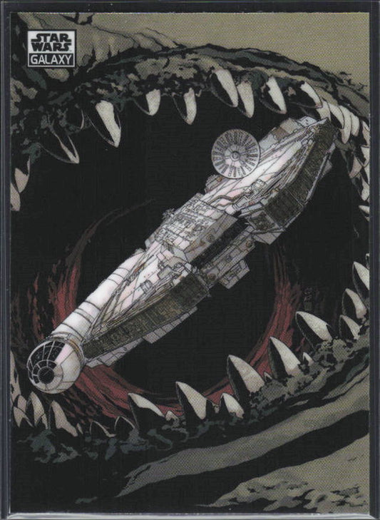 2026 Topps Star Wars Chrome Galaxy #40 The Falcon Escapes - framsida