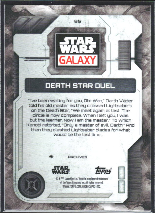 2026 Topps Star Wars Chrome Galaxy #85 Death Star Duel - baksida