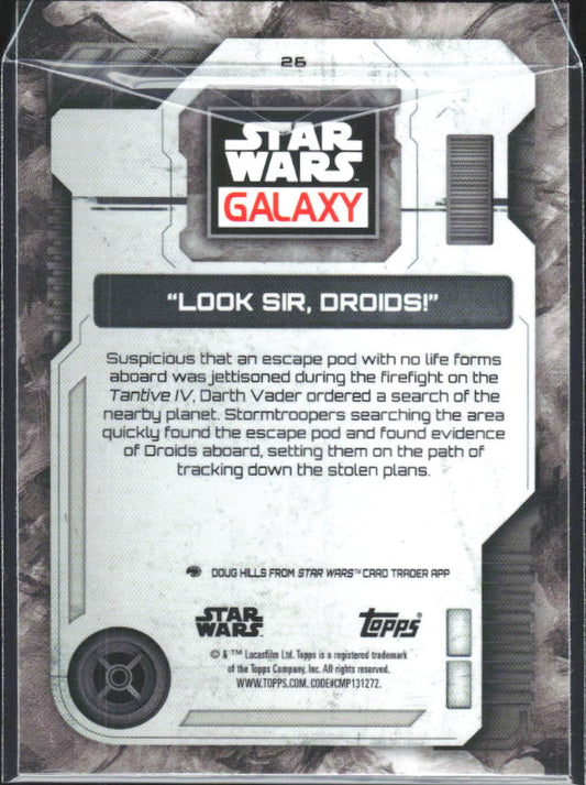 2026 Topps Star Wars Chrome Galaxy #26 Look Sir, Droids! - baksida
