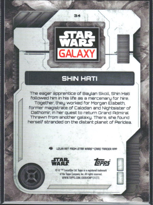 2026 Topps Star Wars Chrome Galaxy #34 Shin Hati - baksida