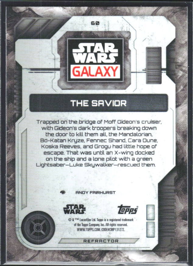 2026 Topps Star Wars Chrome Galaxy #68 The Savior Refractor - baksida