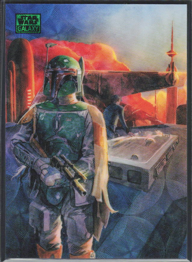 2026 Topps Star Wars Chrome Galaxy #6 Carbonite Green Kaleidoscope Refractor 106/199 - framsida