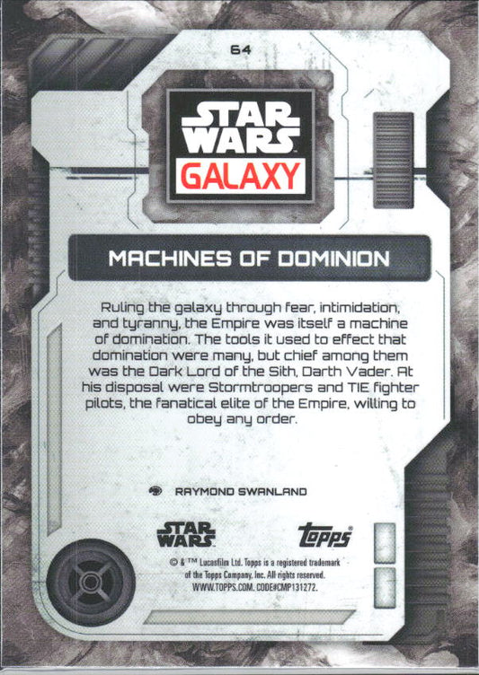 2026 Topps Star Wars Chrome Galaxy #64 Machines of Dominion - baksida