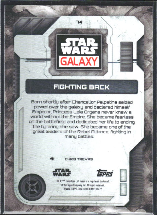 2026 Topps Star Wars Chrome Galaxy #74 Fighting Back - baksida