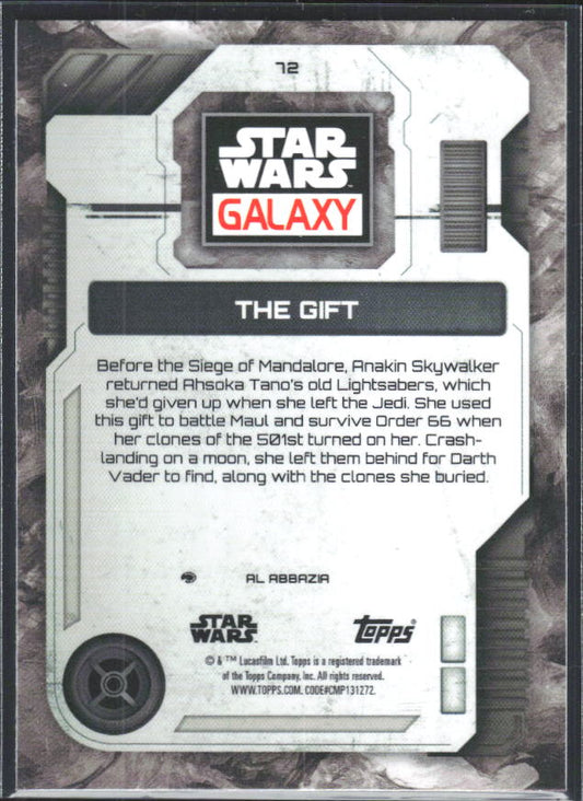 2026 Topps Star Wars Chrome Galaxy #72 The Gift - baksida
