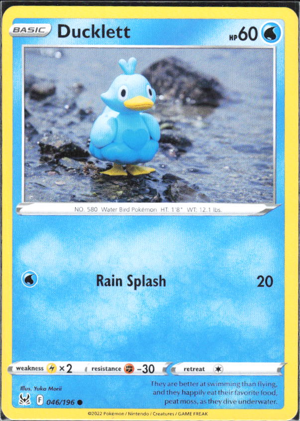 2022 Pokémon Sword & Shield: Lost Origin #046/196 Ducklett - framsida