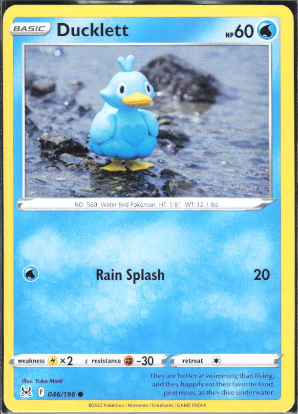2022 Pokémon Sword & Shield: Lost Origin #046/196 Ducklett - framsida