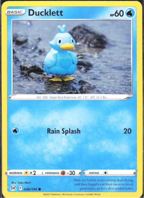 2022 Pokémon Sword & Shield: Lost Origin #046/196 Ducklett - framsida