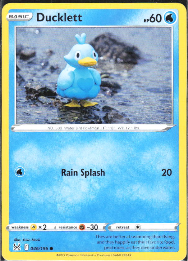 2022 Pokémon Sword & Shield: Lost Origin #046/196 Ducklett - framsida