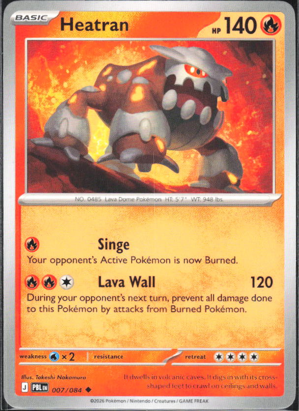 2026 Pokémon Pitch Black #007/084 Heatran - framsida