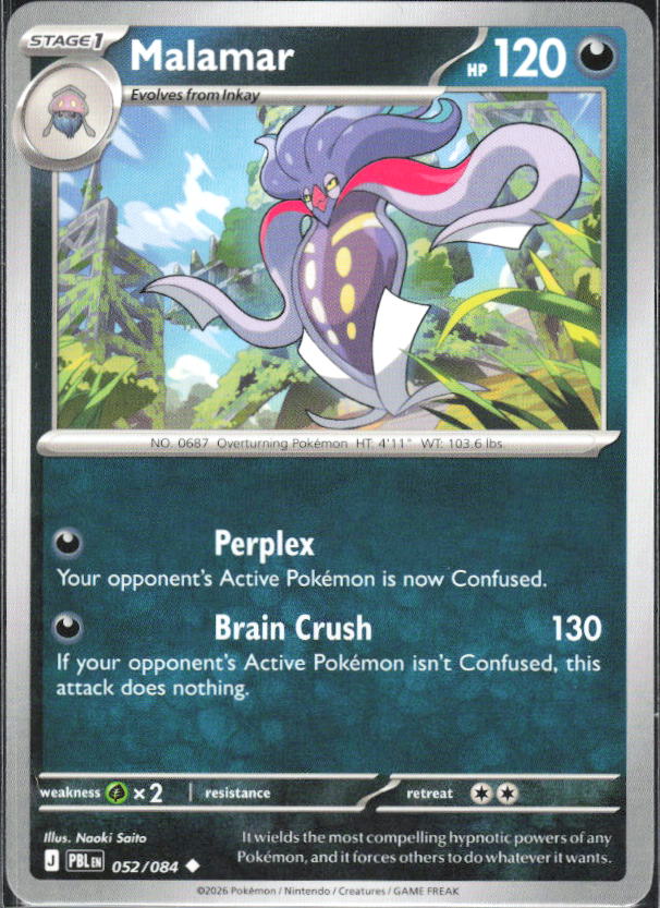 2026 Pokémon Pitch Black #052/084 Malamar - framsida