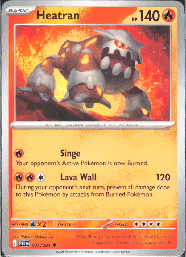 2026 Pokémon Pitch Black #007/084 Heatran - framsida