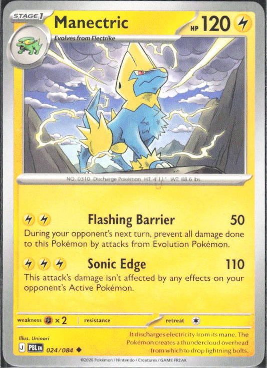 2026 Pokémon Pitch Black #024/084 Manectric - framsida