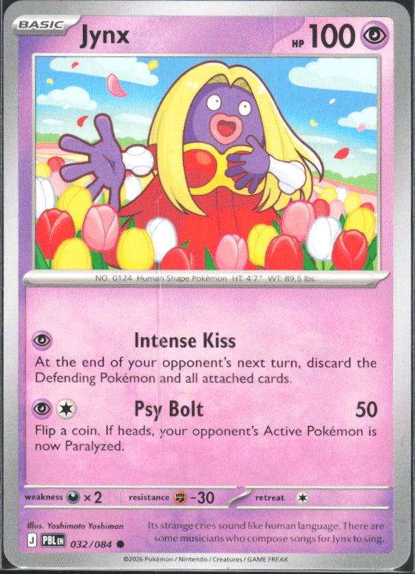 2026 Pokémon Pitch Black #032/084 Jynx - framsida