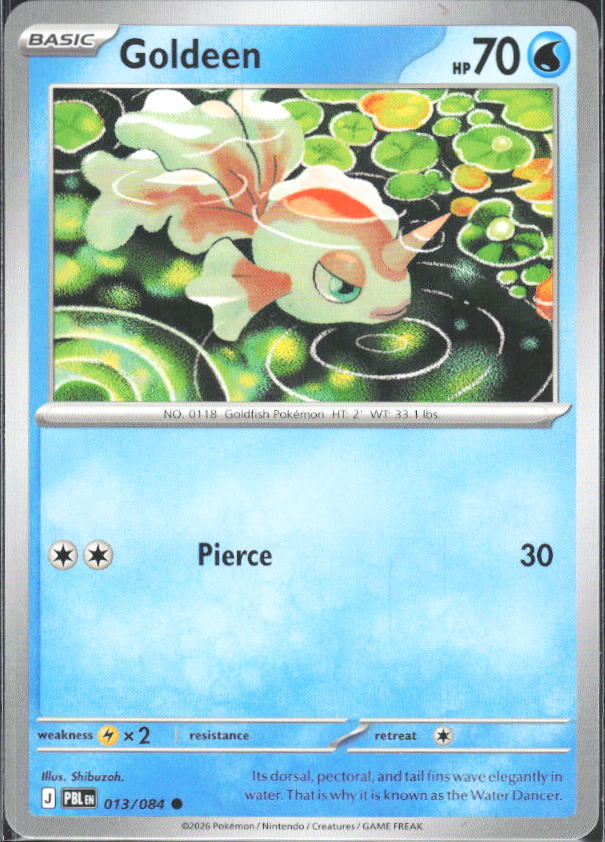 2026 Pokémon Pitch Black #013/084 Goldeen - framsida