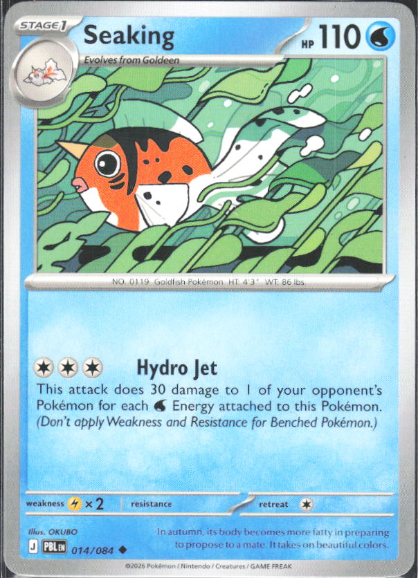 2026 Pokémon Pitch Black #014/084 Seaking - framsida