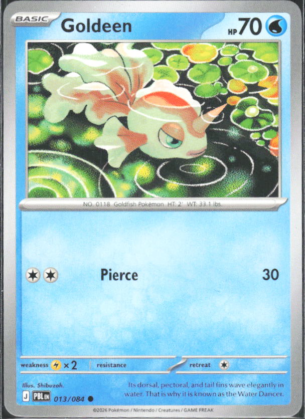 2026 Pokémon Pitch Black #013/084 Goldeen - framsida