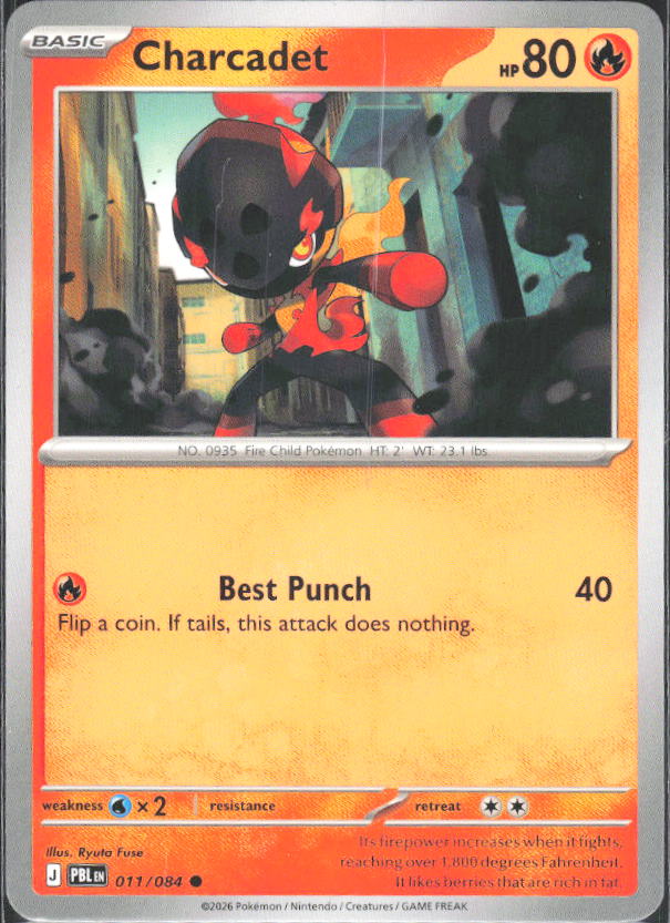 2026 Pokémon Pitch Black #011/084 Charcadet - framsida