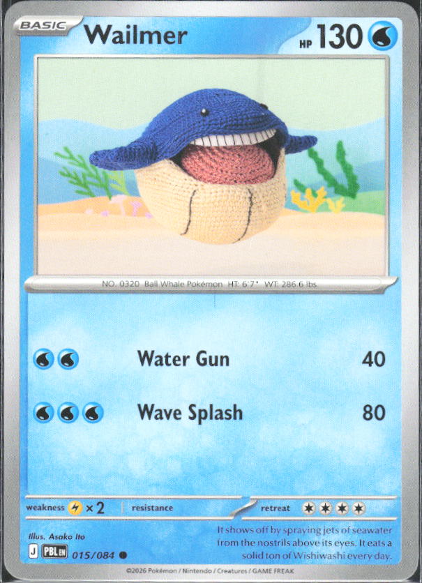 2026 Pokémon Pitch Black #015/084 Wailmer - framsida