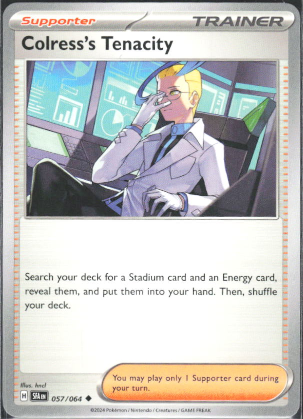 2024 Pokémon Scarlet & Violet: Shrouded Fable #057/064 Colress's Tenacity - framsida