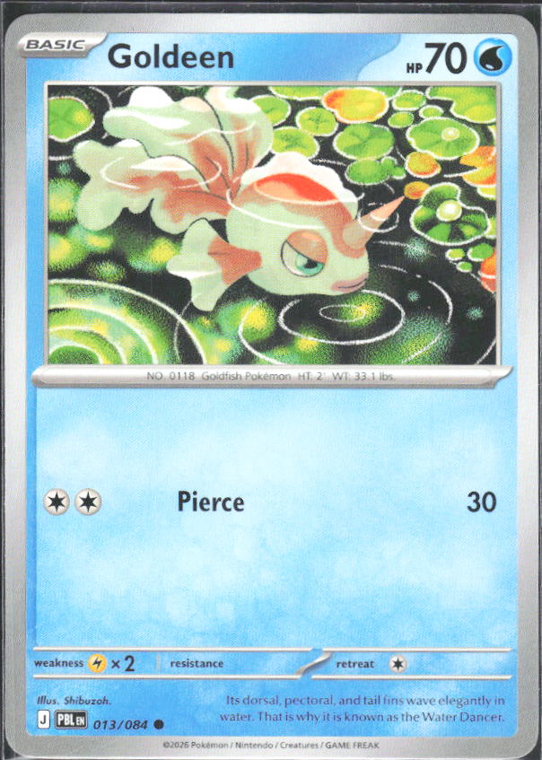 2026 Pokémon Pitch Black #013/084 Goldeen - framsida