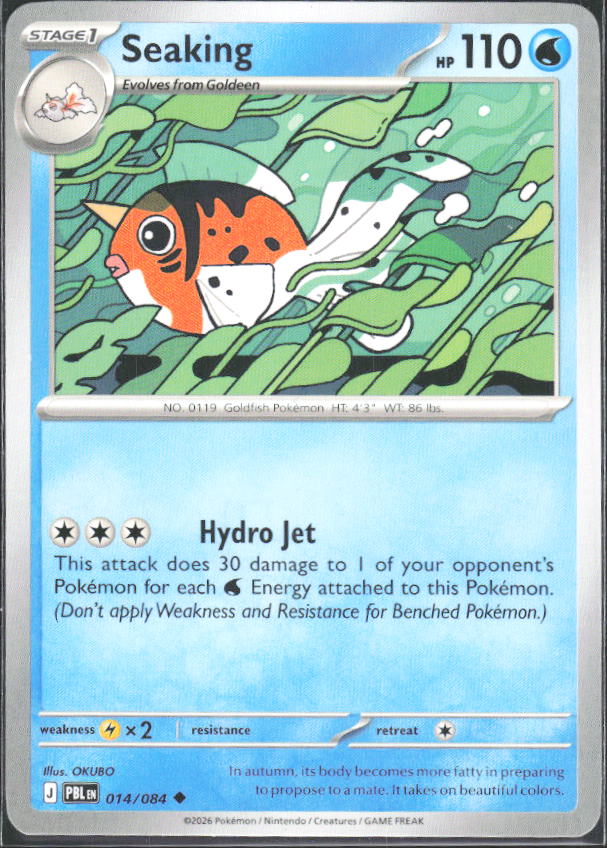 2026 Pokémon Pitch Black #014/084 Seaking - framsida