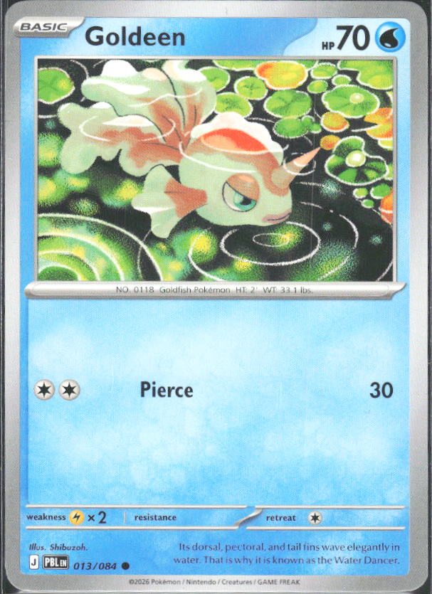 2026 Pokémon Pitch Black #013/084 Goldeen - framsida