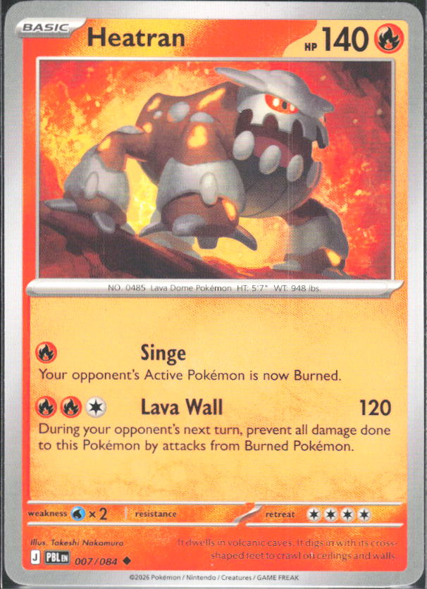 2026 Pokémon Pitch Black #007/084 Heatran - framsida