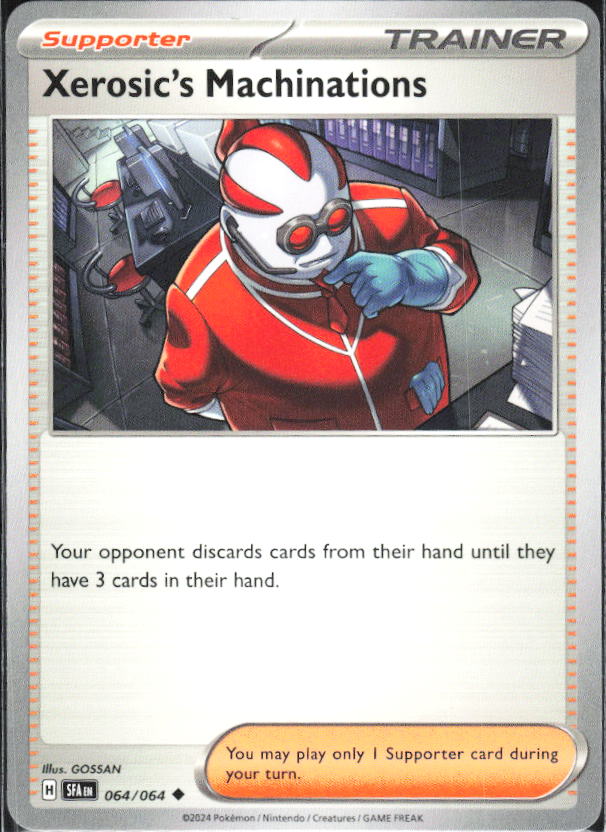 2024 Pokémon Scarlet & Violet: Shrouded Fable #064/064 Xerosic's Machinations - framsida