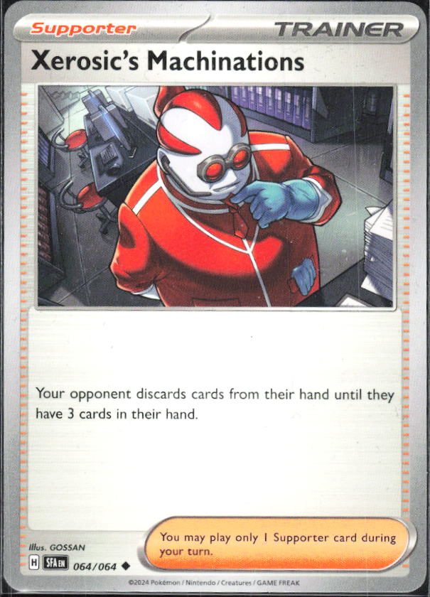 2024 Pokémon Scarlet & Violet: Shrouded Fable #064/064 Xerosic's Machinations - framsida