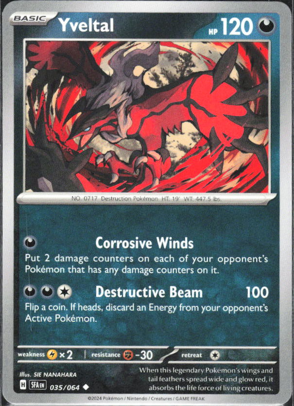2024 Pokémon Scarlet & Violet: Shrouded Fable #035/064 Yveltal - framsida