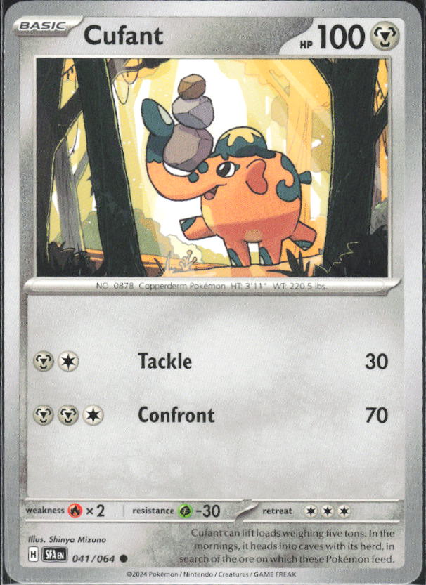 2024 Pokémon Scarlet & Violet: Shrouded Fable #041/064 Cufant - framsida