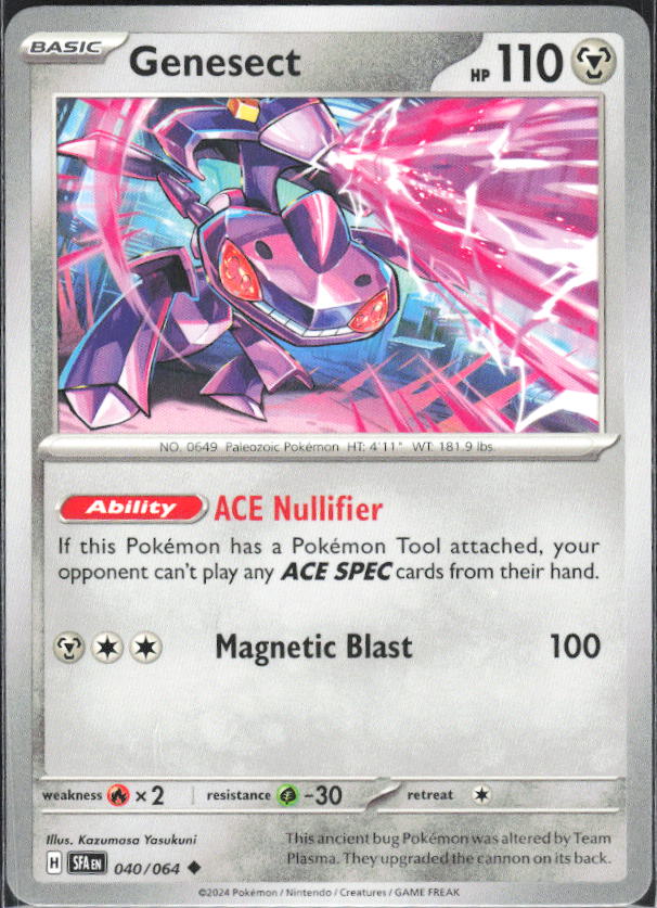 2024 Pokémon Scarlet & Violet: Shrouded Fable #040/064 Genesect - framsida