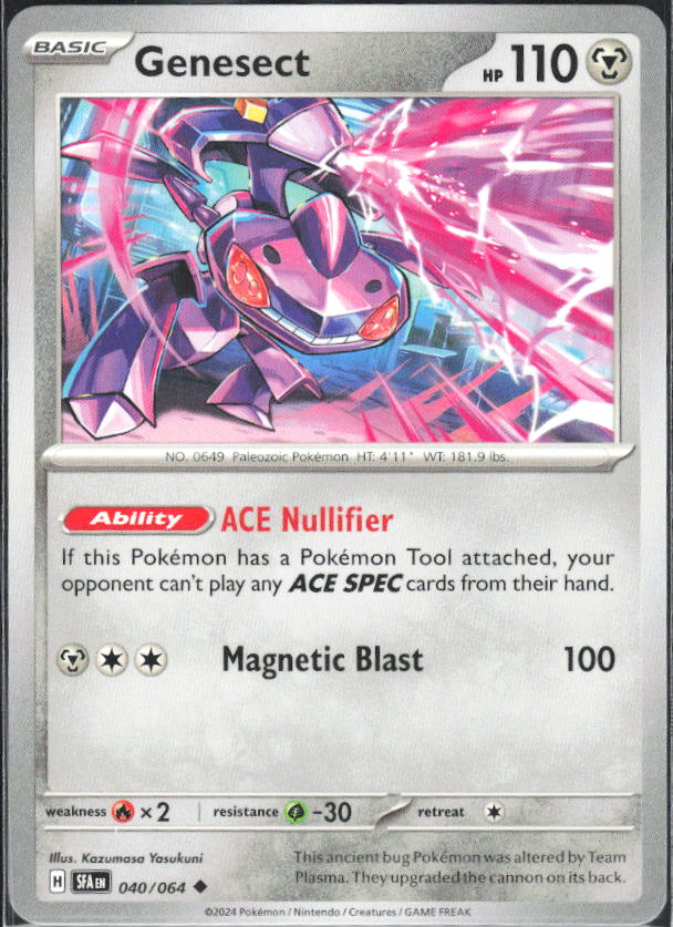 2024 Pokémon Scarlet & Violet: Shrouded Fable #040/064 Genesect - framsida