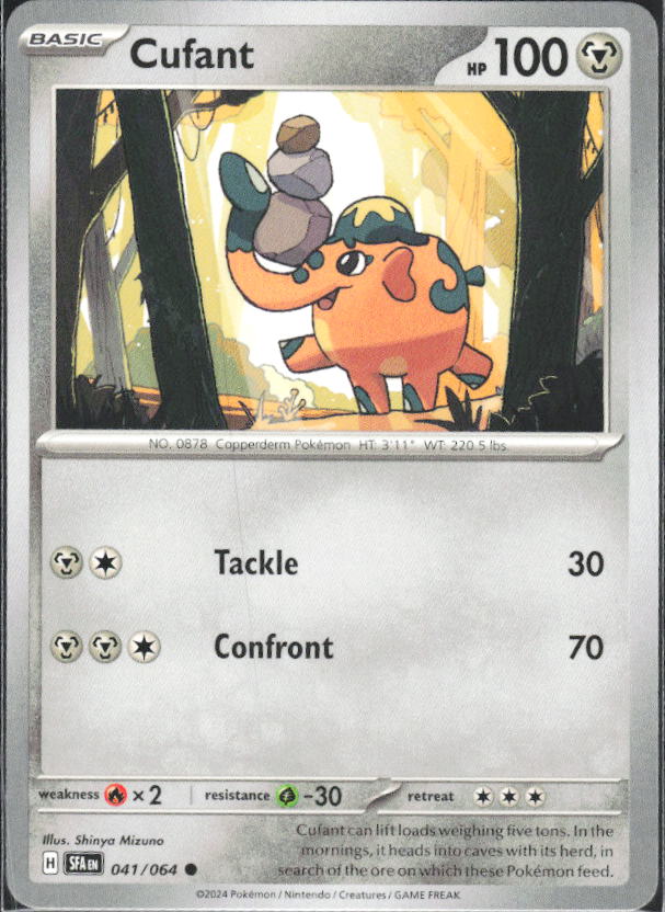 2024 Pokémon Scarlet & Violet: Shrouded Fable #041/064 Cufant - framsida