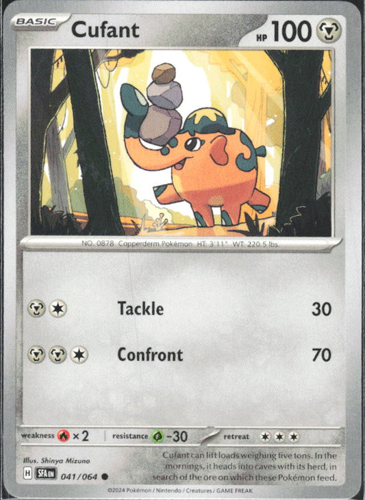 2024 Pokémon Scarlet & Violet: Shrouded Fable #041/064 Cufant - framsida