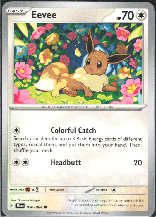 2024 Pokémon Scarlet & Violet: Shrouded Fable #050/064 Eevee - framsida