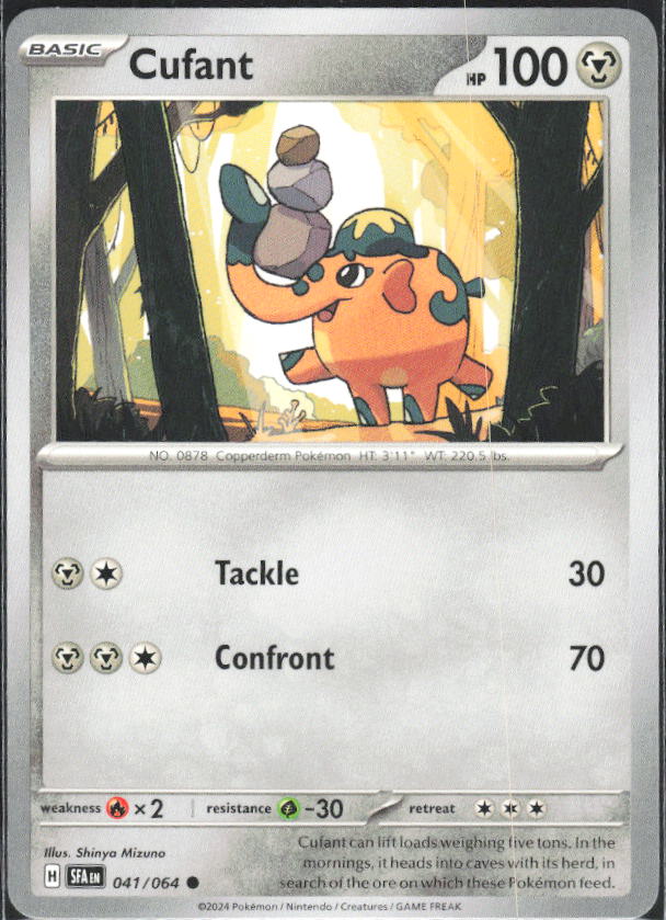2024 Pokémon Scarlet & Violet: Shrouded Fable #041/064 Cufant - framsida
