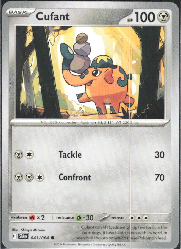 2024 Pokémon Scarlet & Violet: Shrouded Fable #041/064 Cufant - framsida