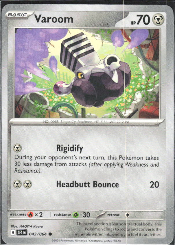 2024 Pokémon Scarlet & Violet: Shrouded Fable #043/064 Varoom - framsida