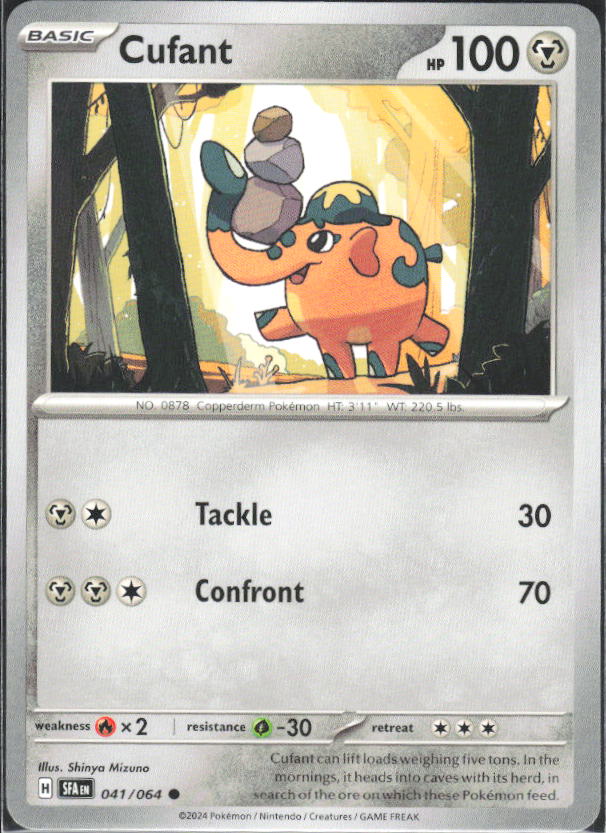 2024 Pokémon Scarlet & Violet: Shrouded Fable #041/064 Cufant - framsida