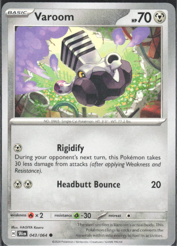2024 Pokémon Scarlet & Violet: Shrouded Fable #043/064 Varoom - framsida