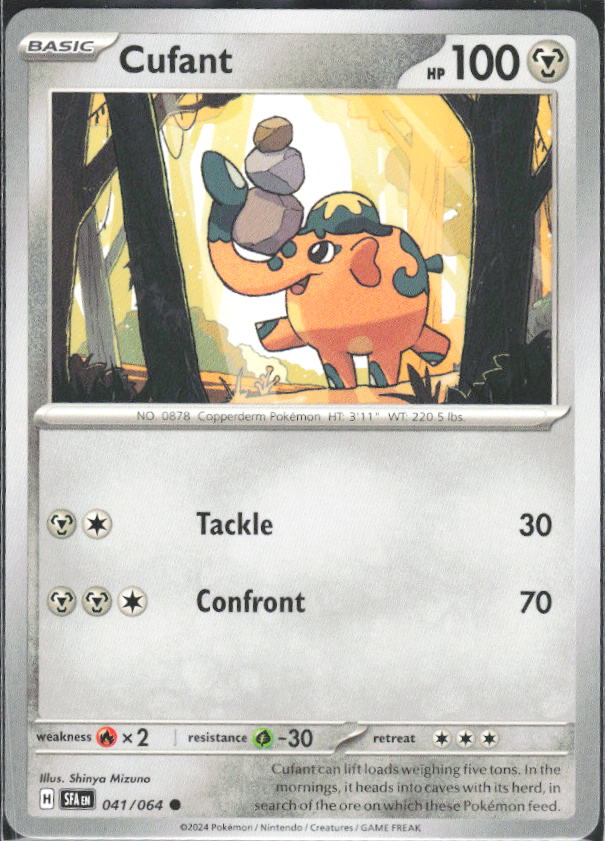 2024 Pokémon Scarlet & Violet: Shrouded Fable #041/064 Cufant - framsida