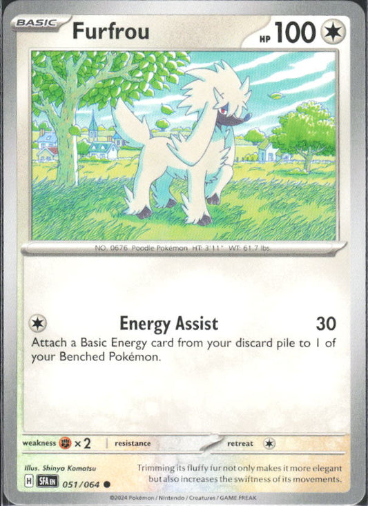 2024 Pokémon Scarlet & Violet: Shrouded Fable #051/064 Furfrou - framsida