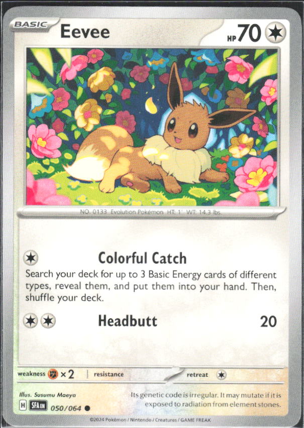 2024 Pokémon Scarlet & Violet: Shrouded Fable #050/064 Eevee - framsida